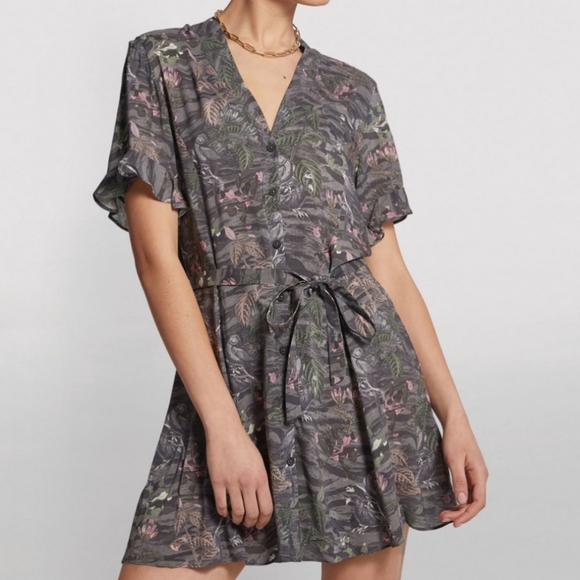 All Saints Fay Paradeep Tropical Print Dress - Picture 2 of 16